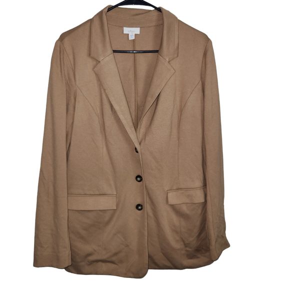 J. Jill Jackets & Blazers - J. Jill‎ Jacket Stretch Blazer Beige Preppy Longsleeve Women's Size Large